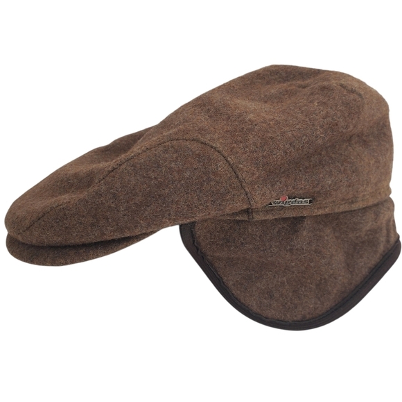 Wigens Other - Wigens Brown Wool Newsboy Cap w/ Earflaps. Size 61.